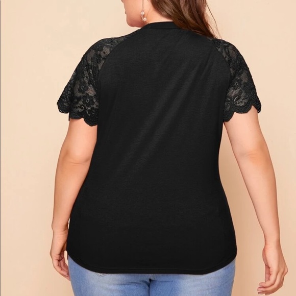 Black lace sleeve blouse - Picture 2 of 6